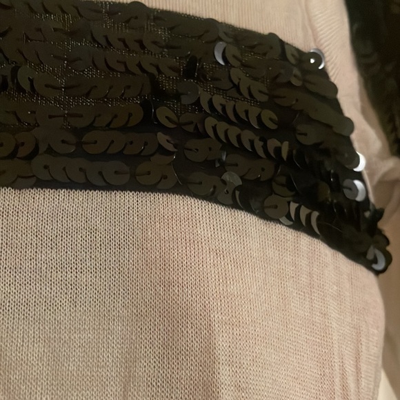 Sequins Black and White Striped French Connection Dress - Picture 2 of 5